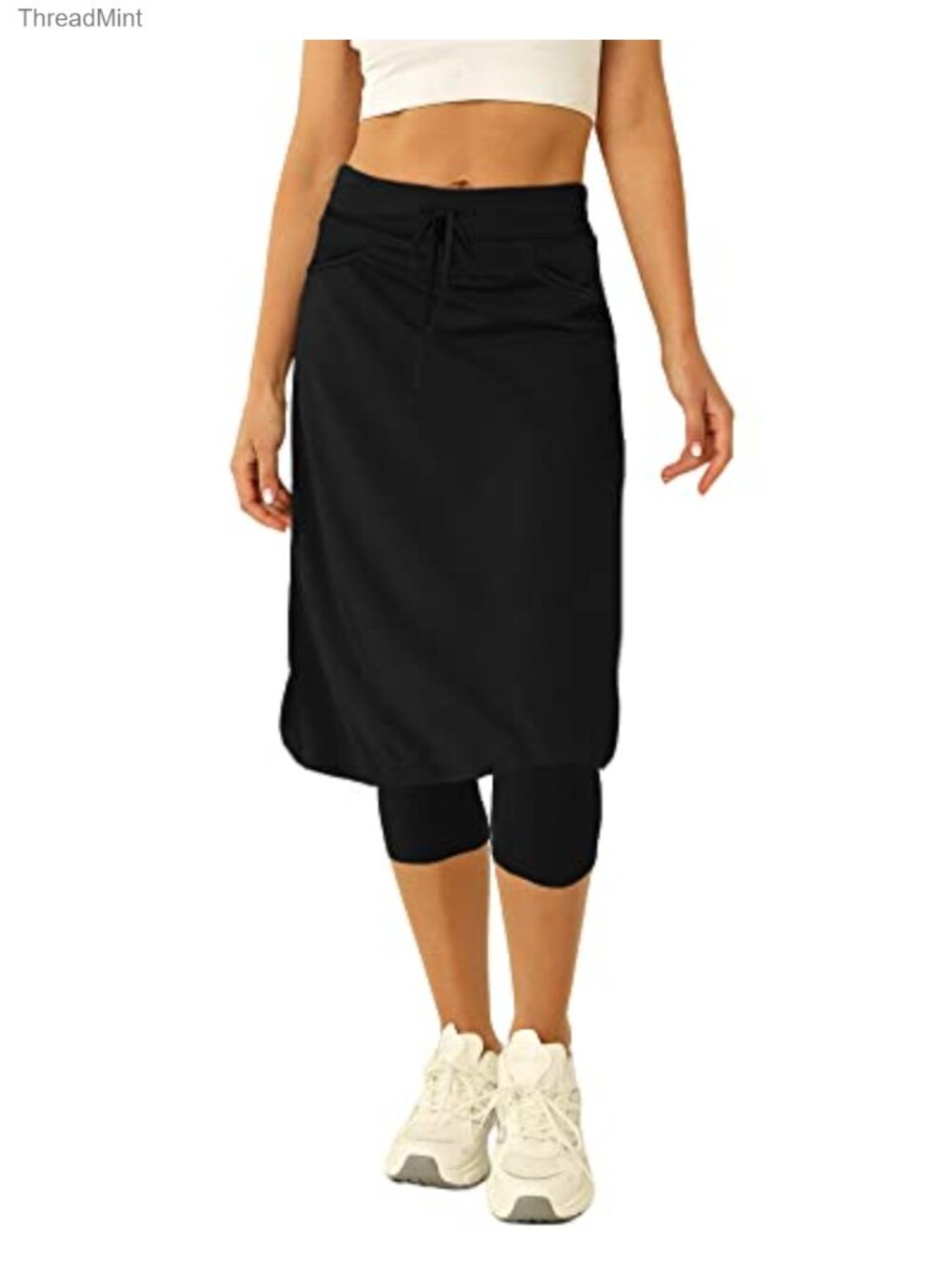 20" Knee Length Tennis Skirt with Built-in Legging Golf Skirt Skirted Legging